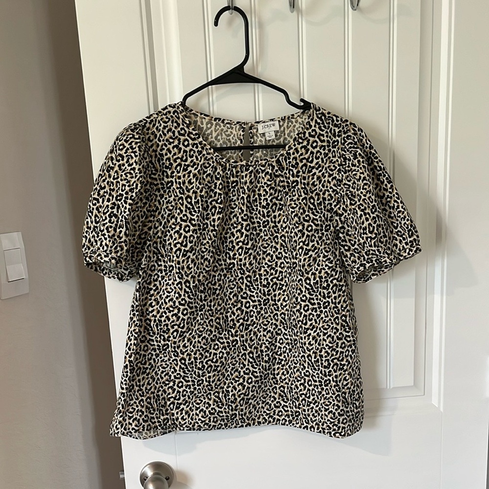 J. Crew Animal Print Blouse